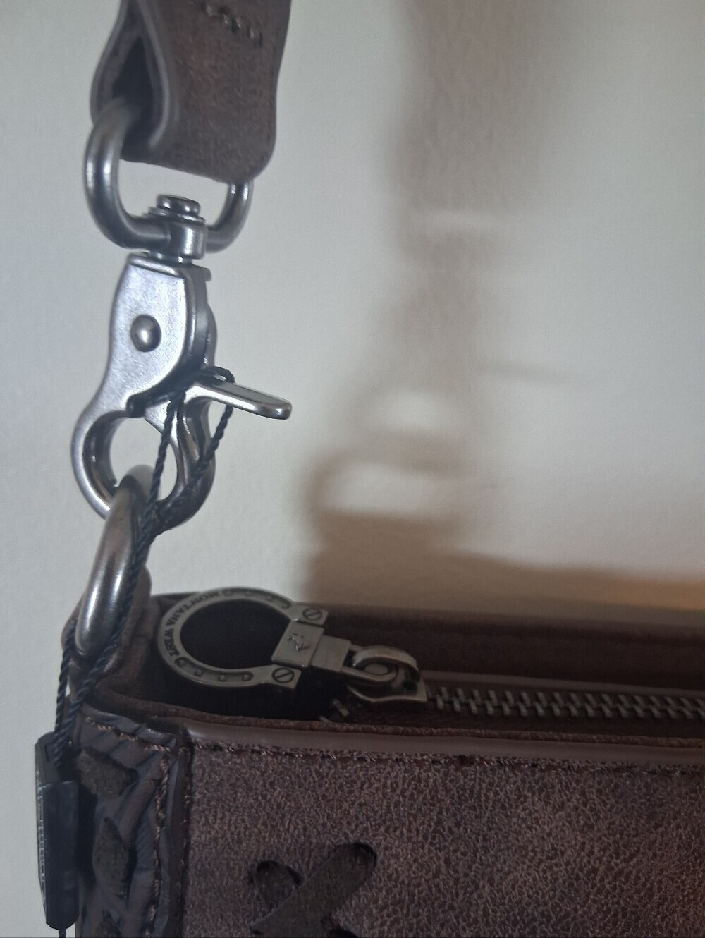 Montana West Tooled Whipstitch Coffee Crossbody Bag - Picture 8 of 11